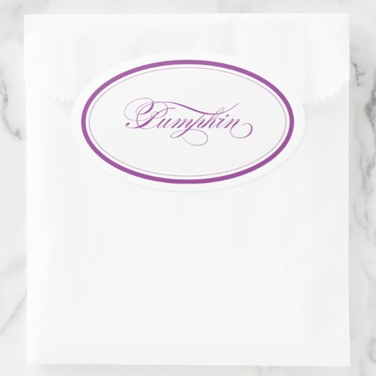 Custom_Pumpkin Oval Ovale Sticker (Tas)