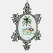 Custom Punta Cana Beach  Tin Sneeuwvlok Ornament (Links)
