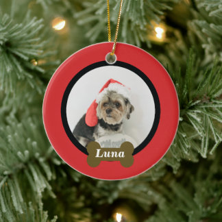 Custom Puppy Dog Foto Keramisch Ornament