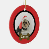 Custom Puppy Dog Foto Keramisch Ornament (Rechts)