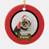 Custom Puppy Dog Foto Keramisch Ornament (Voorkant)