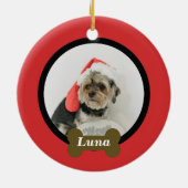 Custom Puppy Dog Foto Keramisch Ornament (Achterkant)