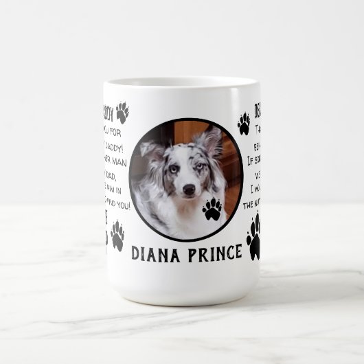 CUSTOM PUPPY HOND PAPA! BESTE PAPA-KOFFIE MAGISCHE MOK (Midden)