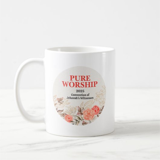 Custom Pure Worship 2025 Convention JW Gifts Koffiemok (Links)