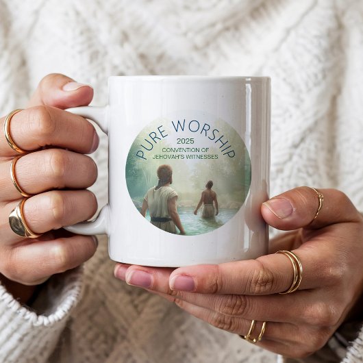 Custom Pure Worship 2025 Convention JW Gifts Koffiemok