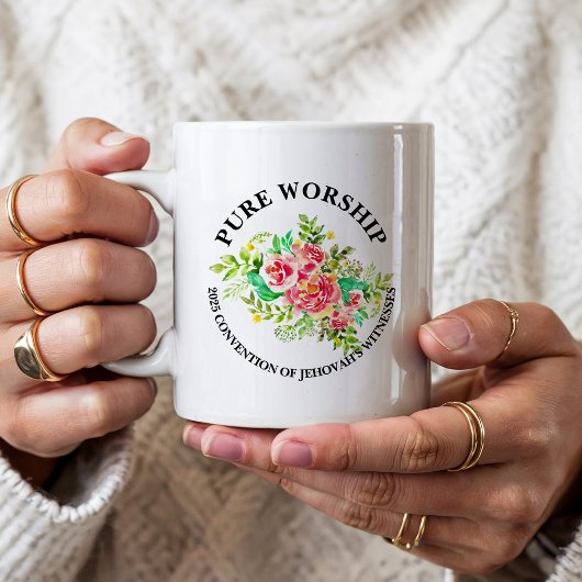 Custom Pure Worship 2025 Convention JW Gifts Koffiemok