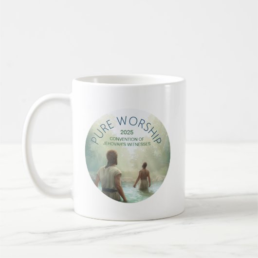 Custom Pure Worship 2025 Convention JW Gifts Koffiemok (Links)