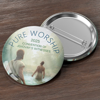 Custom Pure Worship 2025 Convention JW Gifts Pin Ronde Button 5,7 Cm