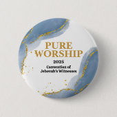 Custom Pure Worship 2025 Convention JW Pin Ronde Button 5,7 Cm (Voorkant)