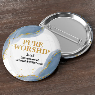 Custom Pure Worship 2025 Convention JW Pin Ronde Button 5,7 Cm