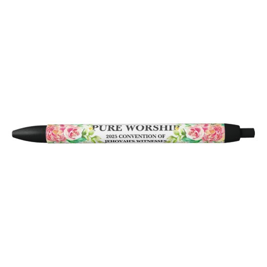 Custom Pure Worship 2025 JW-conventie Zwarte Inkt Pen (Voorkant)