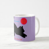 Custom Purple Coffee  Mug with Black Cat Koffiemok (Voorkant rechts)