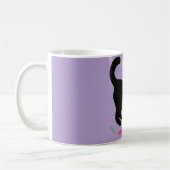 Custom Purple Coffee  Mug with Black Cat Koffiemok (Links)
