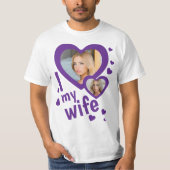 Custom purple I love my Wife mens t shirts (Voorkant)