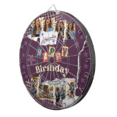Custom Purple Scrapbook Birthday Photo Collage Dartbord (Voorkant Rechts)