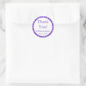 Custom Purple Thank You Stickers and Favor Labels (Tas)