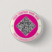 Custom QR Code and Text Branded Button Example (Voorkant)