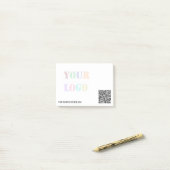 Custom QR Code Branded Logo Post-it® Notes Example (Op bureau)