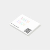 Custom QR Code Branded Logo Post-it® Notes Example (Schuin)