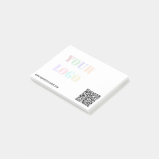 Custom QR Code Branded Logo Post-it® Notes Example
