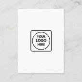 Custom QR Code Business Branding Card Menu  Visitekaartje (Achterkant)