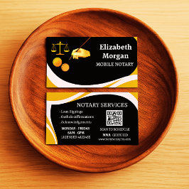 Custom QR Code Business Card for Mobile Notary  Visitekaartje