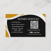 Custom QR Code Business Card for Mobile Notary  Visitekaartje (Achterkant)