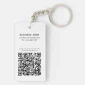 Custom QR Code Business Logo Modern Sleutelhanger (achterkant)