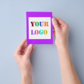 Custom QR Code Business Logo Promotional Flyers (Hand)