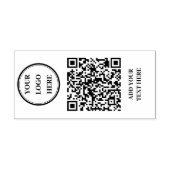 Custom QR Code & Business Logo Rubber Stamp Rubberstempel (Afrduk)