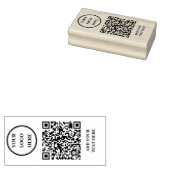 Custom QR Code & Business Logo Rubber Stamp Rubberstempel (Gestempeld)