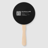 Custom QR code & Editable Retro-Modern Text Handwaaier (Voorkant)
