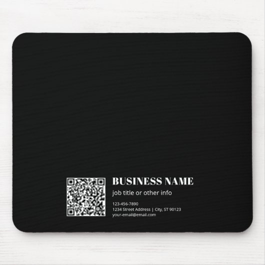 Custom QR code & Editable Retro-Modern Text Muismat (Voorkant)