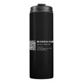 Custom QR code & Editable Retro-Modern Text Thermosbeker (Voorkant)