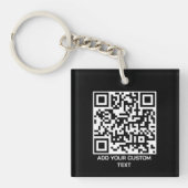 Custom QR Code Keychain – Modern Personalized desi (voorkant)