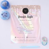 Custom QR Code Logo Elegant Pearlescent Pink Flyer (Enkel)