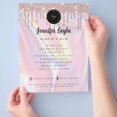 Custom QR Code Logo Elegant Pearlescent Pink Flyer (Hand)