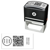 Custom QR Code & Logo Self-Inking Stamp Zelfinktende Stempel (In situ)