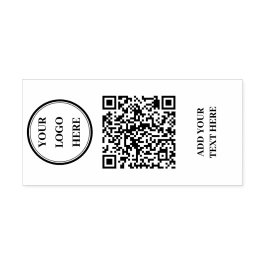 Custom QR Code & Logo Self-Inking Stamp Zelfinktende Stempel (Design)