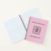 Custom QR Code Logo Text Brand Identity notebook Notitieboek (Binnen)