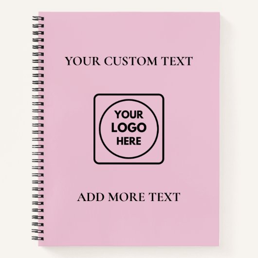 Custom QR Code Logo Text Brand Identity notebook Notitieboek (Voorkant)