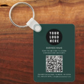  Custom QR Code Modern Logo Minimalist Business Sleutelhanger (Voorkant)