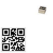 Custom QR Code Scannable Website Address Rubber St Rubberstempel (Gestempeld)