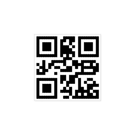 Custom QR Code Scannable Website Address Rubber St Rubberstempel (Afrduk)