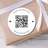 Custom QR Code Small Business Product Packaging Ronde Sticker