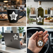Custom QR Code Star Shaped Sticker 