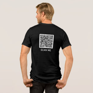 Custom QR Code T-shirt Uw Grappig Scan Info Gift