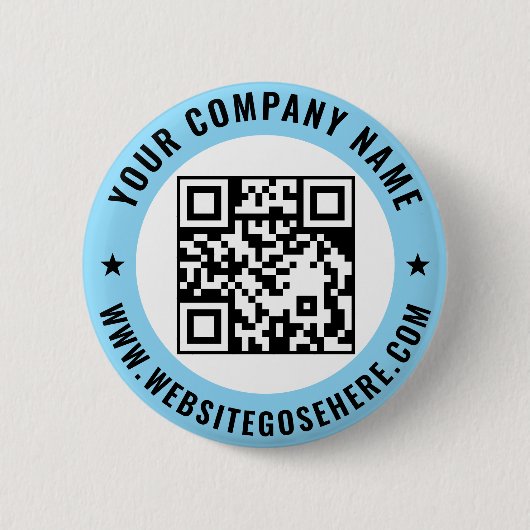 Custom QR Code Text Business Promotional Design Ronde Button 5,7 Cm (Voorkant)