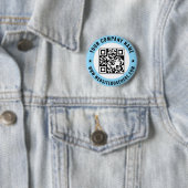Custom QR Code Text Business Promotional Design Ronde Button 5,7 Cm (In situ)
