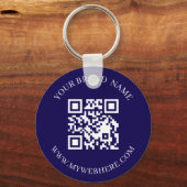 Custom QR Code Text Color Promo Keychains Sleutelhanger (Voorkant)